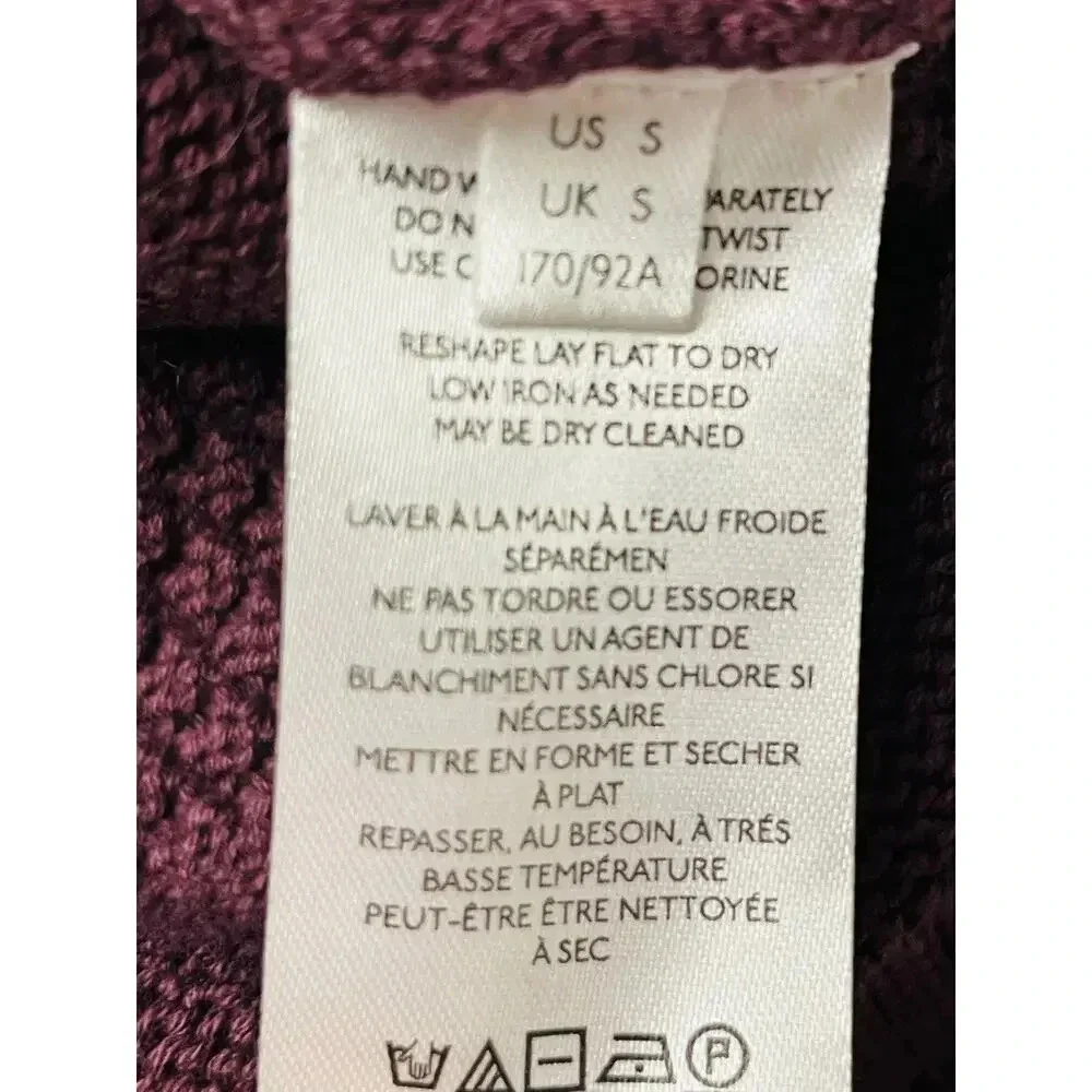 Free People Beach Lena Knit Sweater PulloverShorts Set Size Small Purple New - Picture 7 of 10